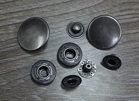 Antique silver 4 parts snap,Snap Button